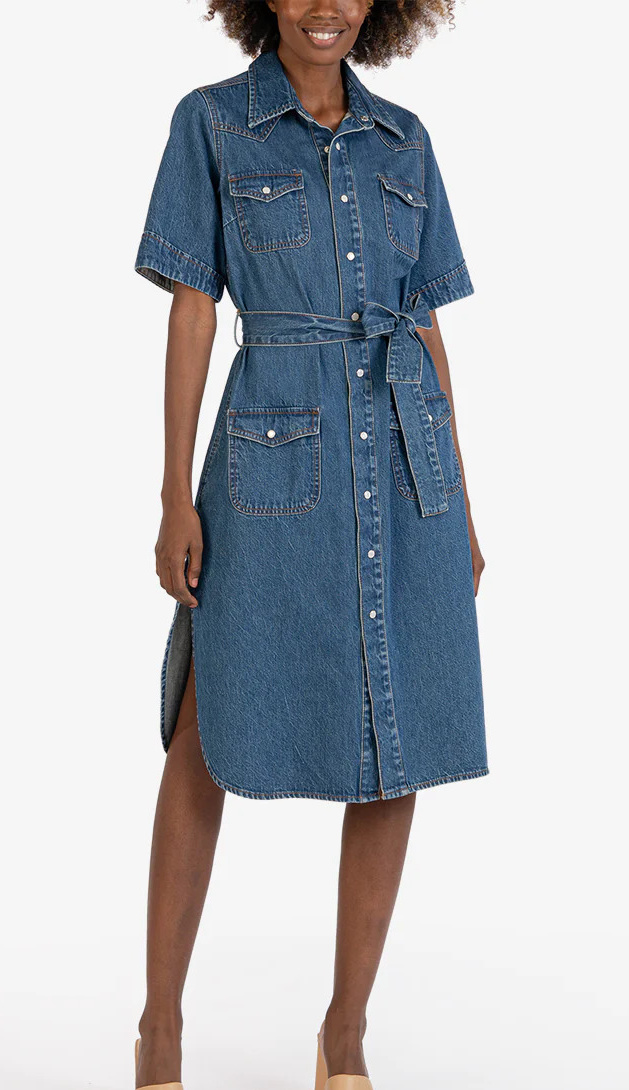 How to wear clearance a denim shirt dress